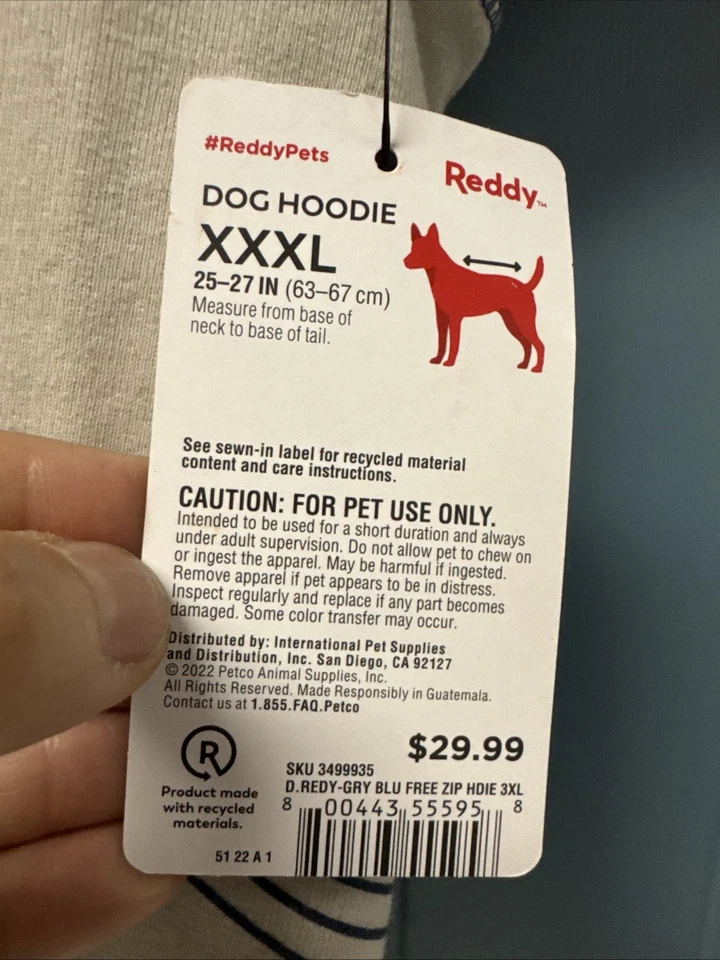 Nueva Camiseta con Capucha Big Dog Reddy Azul Teal Gris A Juego Talla XXXL NUEVA CON ETIQUETAS Foto 4 de 4