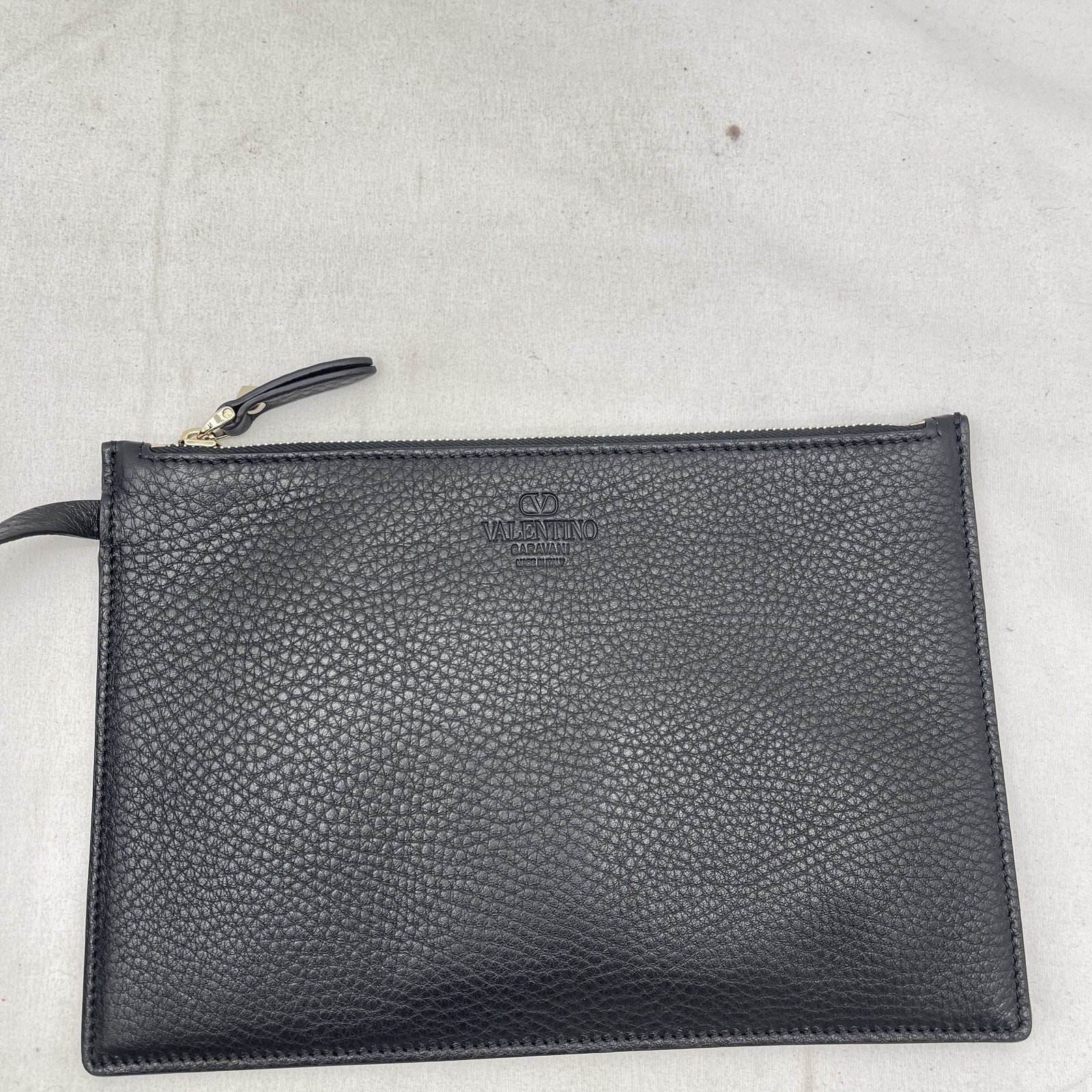 Valentino Garavani Rockstud Med Tote Shoulder Bag Pebble Leather Black Pre-Owned thumbnail 14