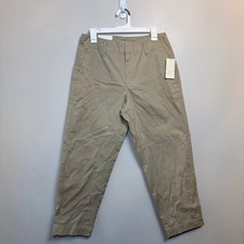 A New Day Women's High Rise Straight Leg Chino Pants Khaki Stretch Size 8 NEW