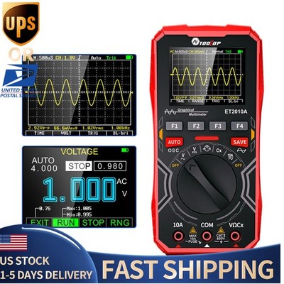 2-in-1 Oscilloscope Multimeter Digital Display 1MHz Handheld Oscope Meter New