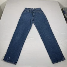 Vintage Rocky Mountain Jeans Women 7 Blue Bare Back Slim Fit Denim Pants Western