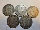 Lot of 5 MORGAN Silver Dollars - various dates and condition 90% Silver