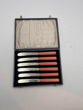 Vintage Potter Sheffield Spreader /Butter Knife Set with Display Box