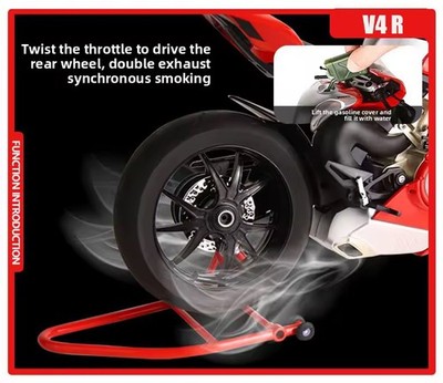 Neu Spray 1:6 Legierung V4S Rennmotorrad Modellsammlung Druckguss Motorrad UK