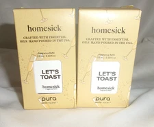 New Lot Of 2 Pura Smart Scent Diffuser Refills Homesick Let’s Toast 10 ml each
