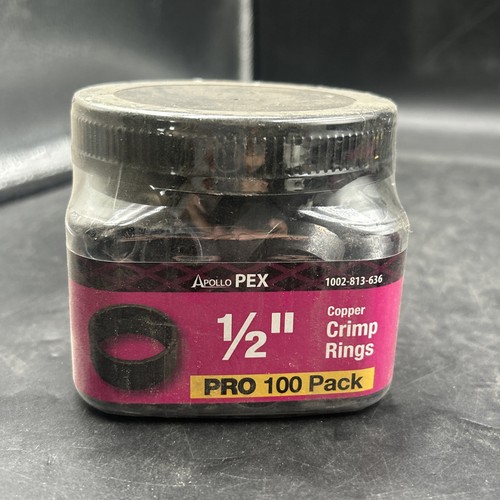Apollo 1/2 in Copper Collar / PEX Crimp Rings Pro Pack 100 Count ASTM F1807