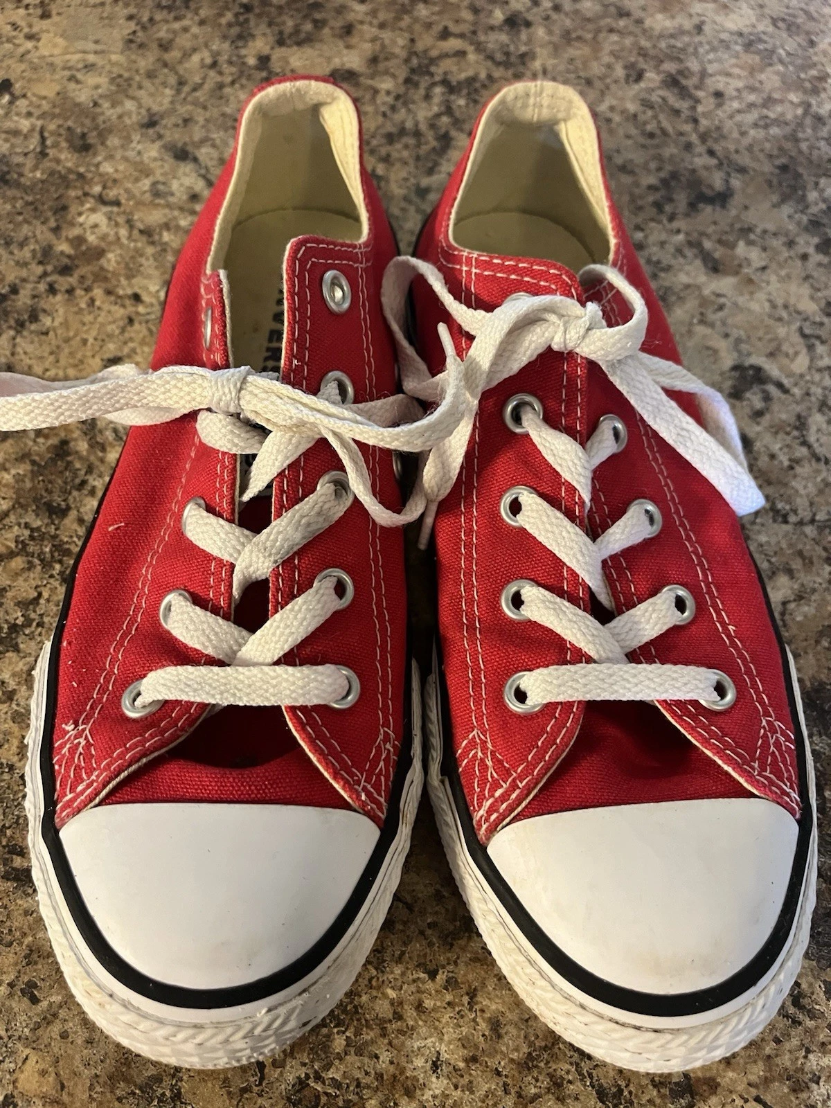 Sneakers basse CONVERSE All Star rosse giovani bambina ragazzo taglia 2