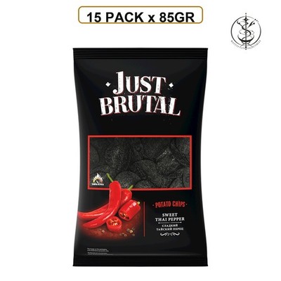CHIPS POTATO W/SWEET THAI PEPPER FLAVOR JUST BRUTAL N - Belarus - 15 PACK x 85GR