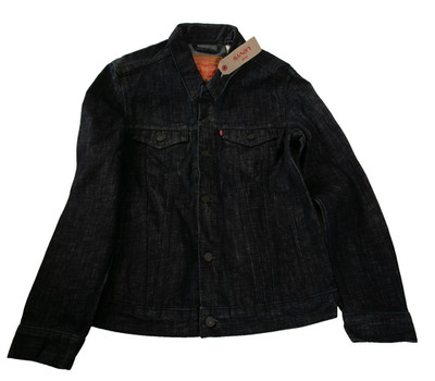 Levi's Strauss Black Jean Jacket M NWT (P4R/JSF6) 2015 Trucker 723340017