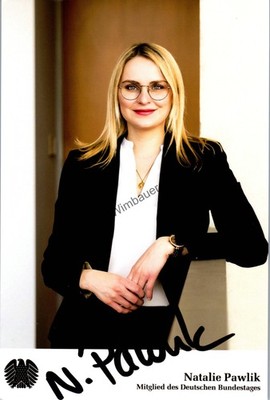 Original Autogramm Natalie Pawlik MdB SPD Beauftragte d.Bundesregierung f. Aussi