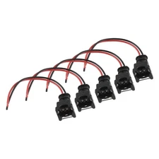 5pcs Car EV1 Fuel Injector Connector Pigtail Harness Socket Plug Clip Adapter