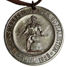 DDR MEDAILLE SUHL BEZIRKSTREFFEN JUNGER SOZIALISTEN 1968 WAFFENSCHMIED ALU