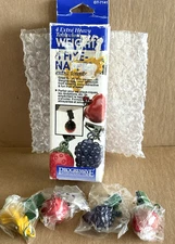 Vintage Extra Heavy Tablecloth Weights Fruits NIB