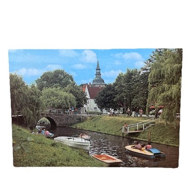 Postkarte AK Friedrichstadt Eider Mittelburggraben Ungelaufen Ansichtskarte