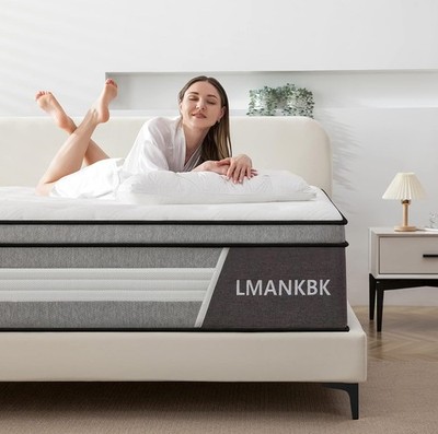 Doppelmatratze Hybrid 135x190x25cm Höhe 25cm Memory Foam & Taschenfederkern