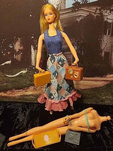 Vintage Barbie Busy Hands Doll w Original Outfit Accessories Extra Body TLC 1972