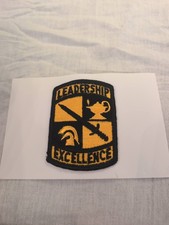 US Army ROTC Cadet Command Leadership Excellence Patch SSI Gold Black Embroidere