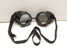Vintage Bakelite Safety Goggles Eyewear Motorcycle Steampunk Elastic Strap