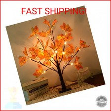 Artificial Fall Lighted Maple Tree 24 LED Thanksgiving Decorations Table Lights