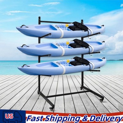 Kayak Storage Rack Freestanding Wall Mount 3 & 4 Tier Kayak Holder Stand