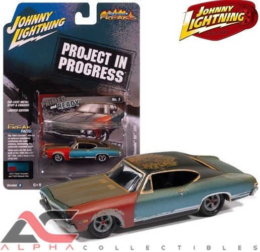 ДЖОННИ ЛАЙТНИНГ 164 JLSP404B 1969 CHEVROLET CHEVELLE ПРОЕКТ БИРЮЗОВО-СИНИЙ 2890₽