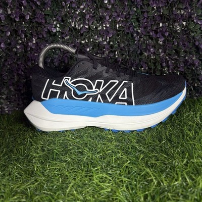 Hoka Rocket X Trail Mens Size 7 Blue Black Carbon Plated Racing Running Shoe