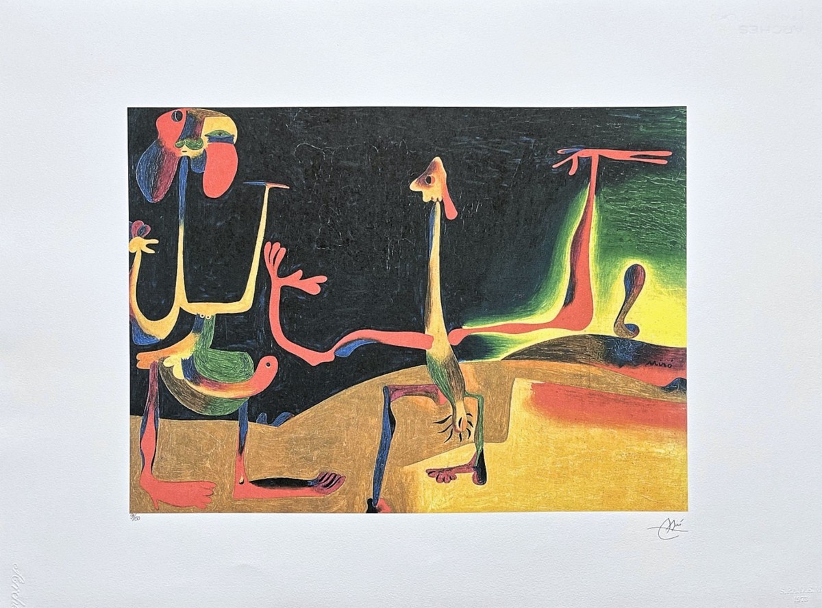 JOAN MIRÓ - Man and Woman - signed, numbered edition 91/150, 76x56