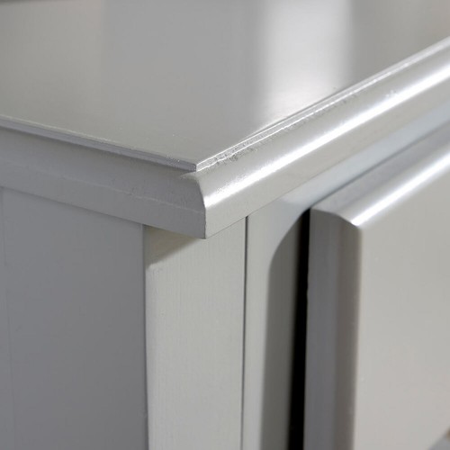 Stilvoller grau lackierter Holz 3 Schubladen Flur Konsolentisch Beistelltisch Unterregal - Bild 5 von 10
