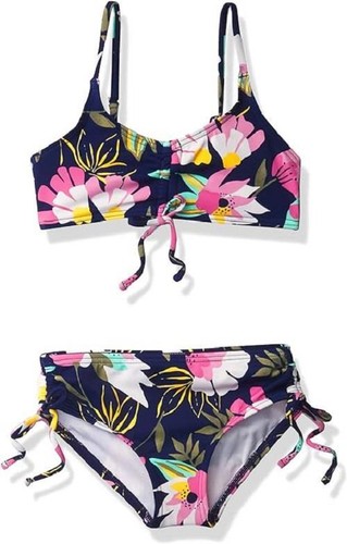 Kanu Surf Girls Willow 6X Tropical Blue UPF 50+ Beach Sport Bikini Swimsuit NEW