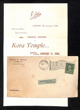 Newburgh, ME Amos W. Knowlton* 1900 Lewiston "Kora Temple" Installation Notice