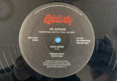 JOE SATRIANI Satch Boogie (1987) PROMO 12'' Single NEAR MINT ML 852