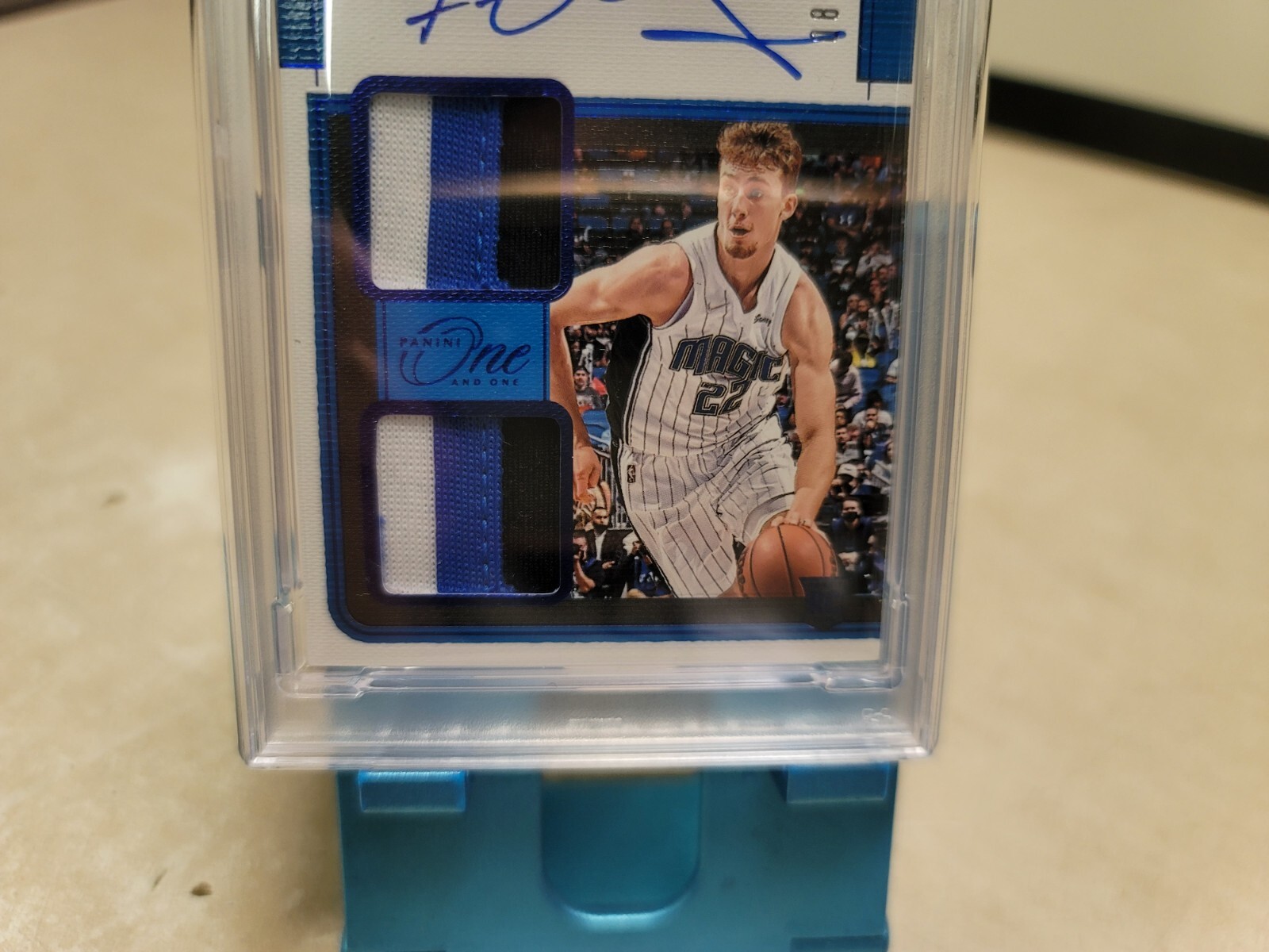 2021-22 Panini One And One Blue Franz Wagner RPA Dual Rookie Patch 