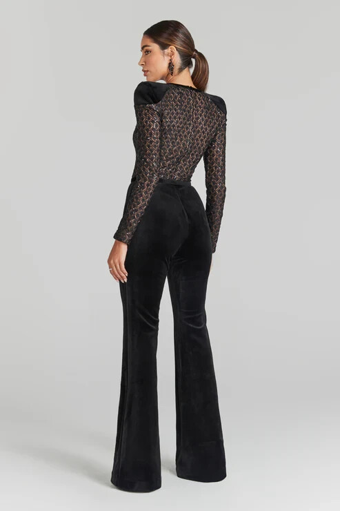 Nadine Merabi Amanda Jumpsuit Black S / M UK 10 BNWT New RRP £325 No Belt image 6