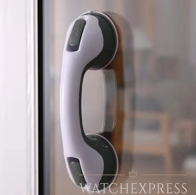 MANIGLIA DI SOSTEGNO CORRIMANO ANTISCIVOLO VASCA DOCCIA SUPPORTO VENTOSA - Immagine 3 di 4