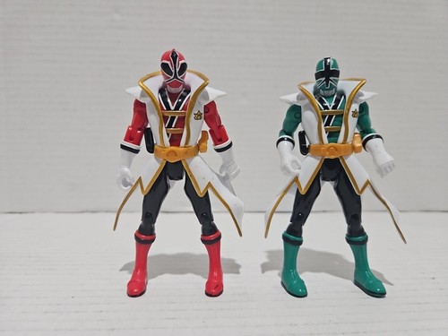 Power Rangers Super Megaforce Super Samurai rot & grün Ranger 5" Actionfigur - Bild 1 von 10