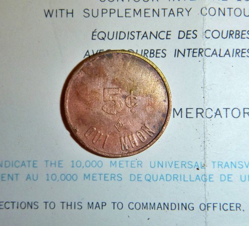 USAF - Qui Nhon Air Base - 5c Military Token / Coin - AF - Vietnam War - C.451 - Bild 3 von 4