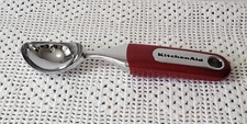 KitchenAid Ice Cream Scoop Spoon Heavy Duty Red Handle 8.5 in
