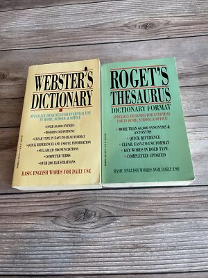 Rogets Thesaurus Dictionary Format And Webster s Dictionary Books