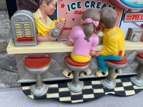 New Haven Vintage Fifties Wall Clock Ice Cream Parlor Jukebox Coca Cola Advert - Picture 5 of 11
