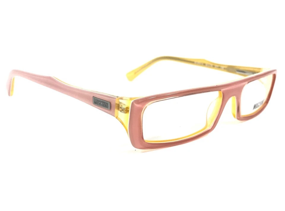 Monturas para gafas Moschino M3701-V 577 rosa amarillo rectángulo borde completo 50-16-135 Foto 2 de 4
