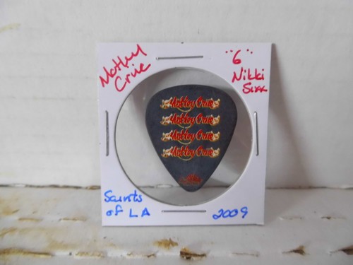 MOTLEY CRUE "6 NIKKI SIXX 2009" GUITAR PICK~READ DESCRIPTION (#28~14)