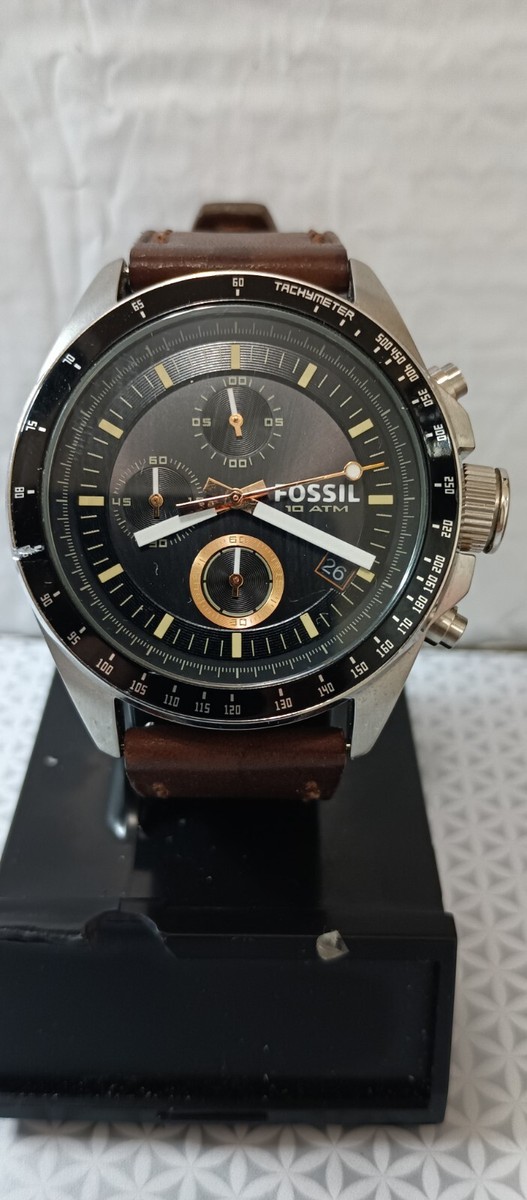 値下げ　未使用品　FOSSIL 腕時計 DECKER CH2885 Decker Chronograph Brown Leather Watch - CH2885 - Fossil