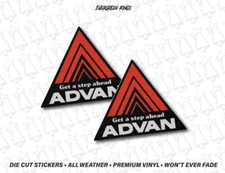 2x Advan Racing Yokohama Triangle Sticker decal NSX s2000 Type R DC2 EK9 EG6 JDM
