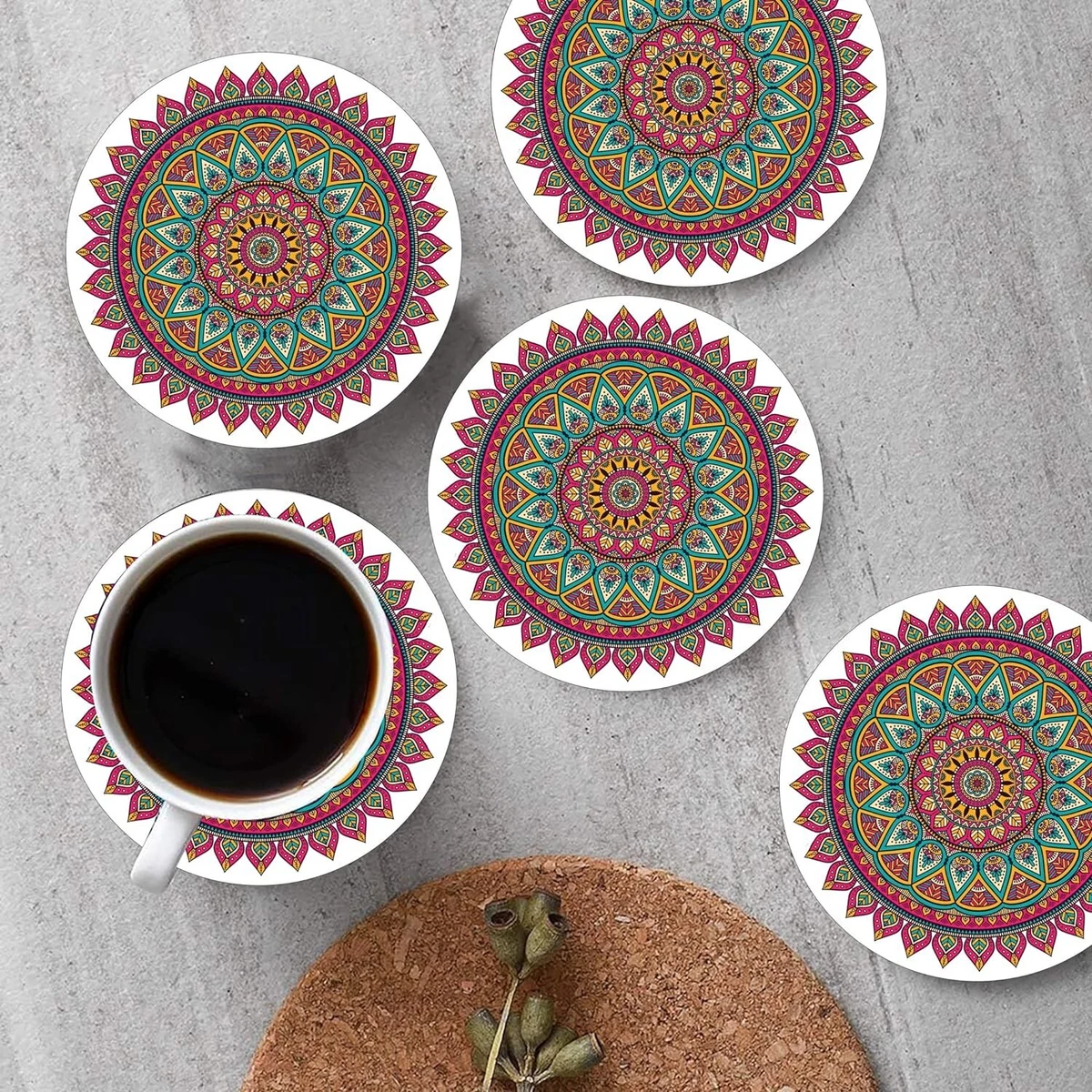 Designer coasters for online drinks