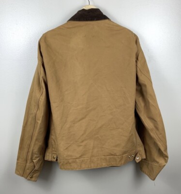Carhartt Sandstone Detroit Jacket Blanket Lined Duck Mens J01 BRN