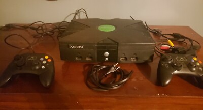 Microsoft Xbox Two controllers and Cords