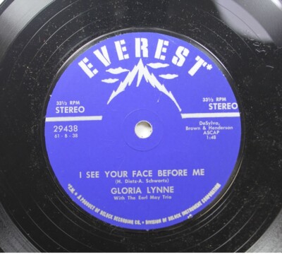 Jazz 45 Gloria Lynne - I See Your Face Before Me / Trouble Is A Man On Everest