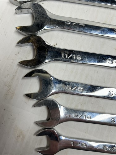 S-K Combination SAE Wrench Set 1" 15/16 7/8 13/16 3/4 11/16 5/8 9/16 1/2 5/16 - Picture 9 of 21