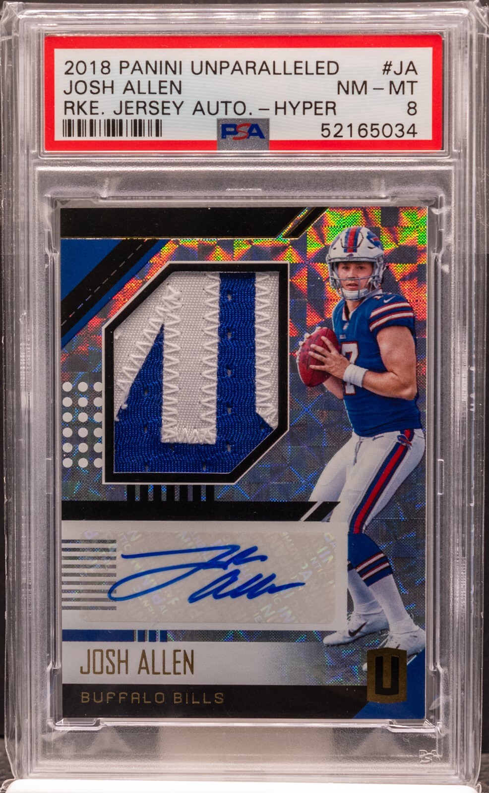 Josh Allen Panini Unparalleled Rookie Jersey Autographs #JA Hyper