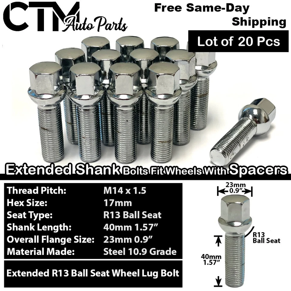 4x 10mm Thick 5x112 66.56mm CB Wheel Spacer Chrome Bolt Fit Mercedes Stock Wheel - Image 2 of 4